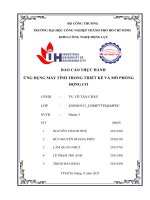 IUH - Báo cáo thực hành - Ứng dụng máy tính trong thiết kế và mô phỏng động cơ