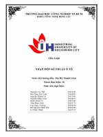 IUH - Tiểu luận Nhập môn Kỹ thuật ô tô