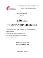 IUH - BCTT Logistics & Quản lý chuỗi cung ứng - Công ty TNHH Thương mại dịch vụ Chuyển phát nhanh