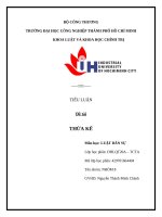 IUH - Tiểu luận Luật dân sự - THỪA KẾ