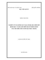 Nghiên cứu Đa hình gen tlr4, myd88, Đặc Điểm mô bệnh học và hóa mô miễn dịch Ở bệnh nhân ung thư biểu mô tuyến Đại trực tràng