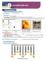 Câu hỏi truy bài bài bài dđđh, mô tả dđđh, vận tốc và gia tốc trong dđđh