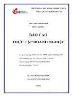 IUH - BCTT QUẢN TRỊ KINH DOANH - CÔNG TY CỔ PHẦN CÔNG NGHỆ SAPO