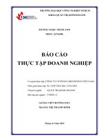 IUH - BCTT QTKD - CÔNG TY CỔ PHẦN GREENFEED VIỆT NAM