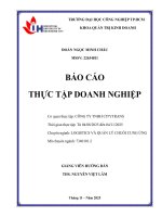 IUH - BCTT LOGISTICS VÀ QUẢN LÝ CHUỖI CUNG ỨNG - CÔNG TY TNHH CITYTRANS