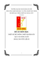 Thiết kế hầm sấy quả vải năng suất 200kg nguyên liệu/h