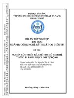 Nghiên cứu thiết kế, chế tạo mô hình hệ thống in bánh phục linh tự Động