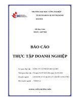IUH - BCTT LOGISTICS VÀ QUẢN LÝ CHUỖI CUNG ỨNG - CÔNG TY CỔ PHẨN HH GLORY