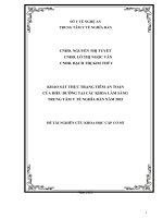 Khảo sát thực trạng tiêm an toàn tại ttyt nghĩa Đàn năm 2023