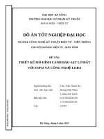 Thiết kế mô hình cảnh báo sạt lở Đất với esp32 và công nghệ lora