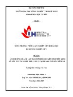 IUH - ĐỀ CƯƠNG NGHIÊN CỨU - ẢNH HƯỞNG CỦA ÁP LỰC TÀI CHÍNH ĐẾN QUYẾT ĐỊNH TIẾT KIỆM VÀ ĐẦU TƯ CỦA NGƯỜI TRẺ ( GEN Z) TẠI THÀNH PHỐ HỒ CHÍ MINH