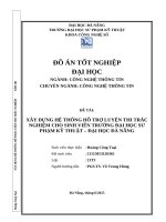 Xây dựng hệ thống hỗ trợ luyện thi trắc nghiệm cho sinh viên trường Đại học sư phạm kỹ thuật – Đại học Đà nẵng