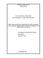 Thực trạng kế toán phải trả người lao Động và các khoản trích theo lương tại công ty cổ phần may vạn xuân