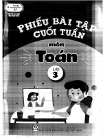 Phiếu bài tập cuối tuần môn toán lớp 3 kết nối tri thức phiên bản năm 2024