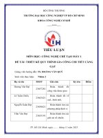 IUH - CÔNG NGHỆ CHẾ TẠO MÁY 1 - THIẾT KẾ QUY TRÌNH GIA CÔNG CHI TIẾT CÀNG GẠT