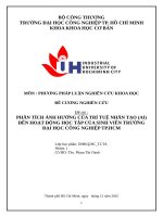 IUH - ĐỀ CƯƠNG NGHIÊN CỨU - PHÂN TÍCH ẢNH HƯỞNG CỦA TRÍ TUỆ NHÂN TẠO (AI) ĐẾN HOẠT ĐỘNG HỌC TẬP CỦA SINH VIÊN TRƯỜNG ĐẠI HỌC CÔNG NGHIỆP TP.HCM