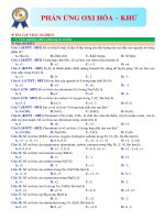 (Tờ 04) chuyên Đề phản ứng oxi hóa khử Đề
