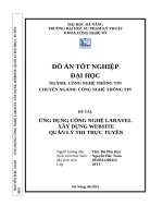 Ứng dụng công nghệ laravel xây dựng website quản lý thi trực tuyến