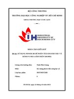 IUH - Tiểu luận Kỹ năng phát triển năng lực số - SỬ DỤNG POWER BI ĐỂ PHÂN TÍCH DOANH THU VÀ HÀNH VI MUA SẮM TRÊN SHOPEE