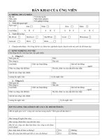 Bản khai Ứng viên  cty Đts