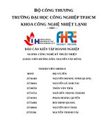 IUH - BÁO CÁO KIẾN TẬP DOANH NGHIỆP - NGÀNH: CÔNG NGHỆ KỸ THUẬT NHIỆT