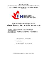 IUH - DỰ ÁN KHỞI NGHIỆP - PHÂN BÓN BẰNG VỎ TRỨNG