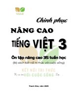 In trắng Đen chinh phục nâng cao tiếng việt lớp 3 Ôn tập nâng cao 35 tuần học kết nối tri thức a4
