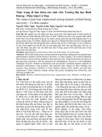 ảnh hưởng của việc làm thêm đến kết quả học tập