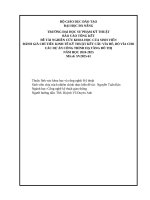 Đánh giá chỉ tiêu kinh tế kỹ thuật kết cấu vỉa hè, bó vỉa cho các dự Án công trình hạ tầng Đô thị năm học 2024 2025