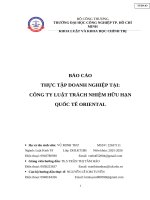 IUH - BCTT Luật Kinh Tế - CÔNG TY LUẬT TRÁCH NHIỆM HỮU HẠN QUỐC TẾ ORIENTAL