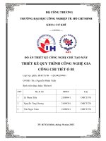IUH - ĐỒ ÁN THIẾT KẾ CÔNG NGHỆ CHẾ TẠO MÁY - THIẾT KẾ QUY TRÌNH CÔNG NGHỆ GIA CÔNG CHI TIẾT Ổ BI