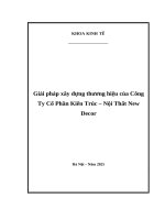 Khoá luận tốt nghiệp Giải pháp xây dựng thương hiệu của Công Ty Cổ Phần Kiến Trúc – Nội Thất