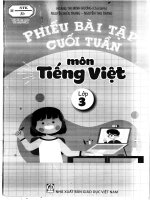 Phiếu bài tập cuối tuần môn tiếng việt lớp 3 kết nối tri thức phiên bản năm 2024