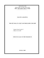 Tóm tắt thu hút qda Ở việt nam trong bối cảnh mới