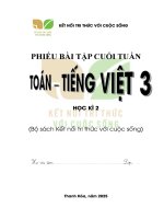 Phiếu bài tập cuối tuần môn toán lớp 3 kết nối tri thức phiên bản năm 2024 mixed
