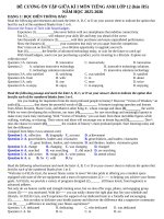 Đề cương Ôn tập tiếng anh giữa kì i lớp 12 năm học 2025 2026 bản hs (1)