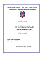 CÁC YẾU TỐ ẢNH HƯỞNG ĐẾN Ý ĐỊNH MUA XE MÁY ĐIỆN CỦA NGƯỜI TIÊU DÙNG TẠI THÀNH PHỐ THỦ ĐỨC