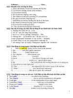 Bt về thì hiện tại tiếp diễn