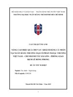 Nâng cao hiệu quả cho vay khách hàng cá nhân tại ngân hàng thương mại cổ phần ngoại thương việt nam   chi nhánh tây sài gòn   phòng giao dịch lê hồng phong
