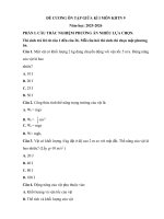 Đề cương Ôn tập giữa kì i môn khtn 9