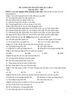 Đề cương Ôn tập ghk1 lớp 11