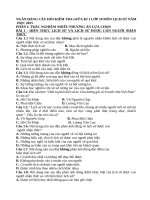 Ngân hàng câu hỏi kiểm tra giữa kì1  mới   không Đáp Án