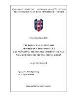 Luận văn tác Động của cấu trúc vốn Đến hiệu quả hoạt Động của các ngân hàng thương mại cổ phần việt nam niêm yết trên thị trường chứng khoán