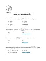 Đạo hàm và Ý nghĩa Đạo hàm p1