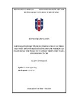 Luận Văn Kiểm Soát Rủi Ro Tín Dụng Trong Cho Vay Theo Hạn Mức Đối Với Khách Hàng Doanh Nghiệp Tại Ngân Hàng Thương Mại Cổ Phần Đầu Tư Và Phát Triển Việt Nam.pdf