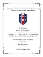 Tác Động của tăng trưởng tín dụng Đến nợ xấu của các ngân hàng thương mại tại việt nam