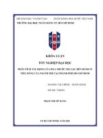 Phân tích tác Động của mua trước trả sau Đến hành vi tiêu dùng của người trẻ tại thành phố hồ chí minh