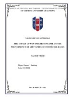 THE IMPACT OF NON-INTEREST INCOME ON THE PERFORMANCE OF VIETNAMESE COMMERCIAL BANKS