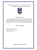 Nâng cao hiệu quả hoạt Động cho vay với khách hàng doanh nghiệp vừa và nhỏ tại ngân hàng thương mại cổ phần hàng hải việt nam – chi nhánh thành phố hồ chí minh