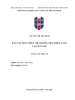 Luận văn rào cản phát triển thị trường trái phiếu xanh tại việt nam